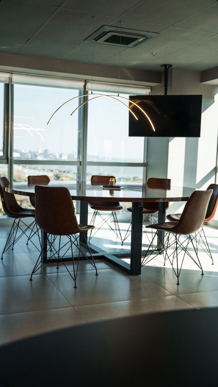 Sala de reunião com vista
